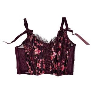 Victorias Secret Dream Angels Lace-Up Corset Top Bra